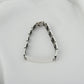 Men Silver Striped Bracelet