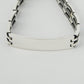 Men Silver Striped Bracelet