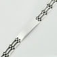 Men Silver Striped Bracelet
