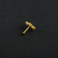 Moon Magic Cz Gold Plated Silver Nose Pin