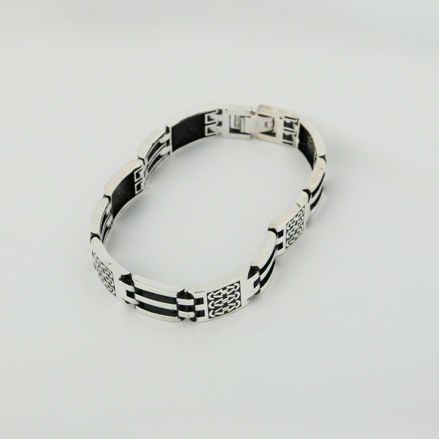 Silver Men Lattice Bracelet