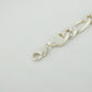 Figaro Chain Men Silver Bracelet