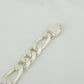 Figaro Chain Men Silver Bracelet