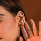 Raw Radiance Natural Uncut Semiprecious Stones Studs