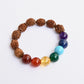 Rudraksha And Chakra Stones Bracelet