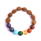 Rudraksha And Chakra Stones Bracelet