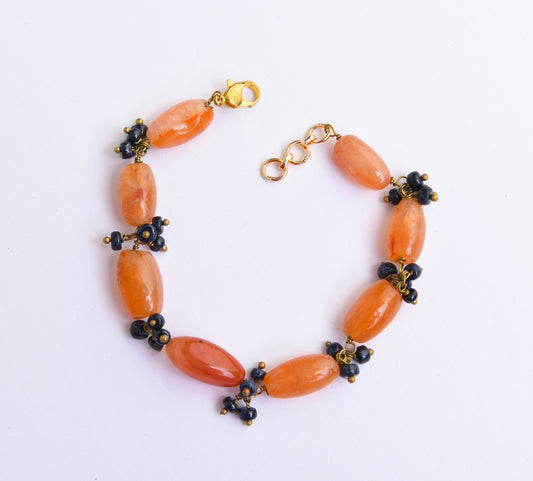 Carnelian And Lapis Lazuli Bracelet