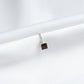 Natural Garnet Square Silver Nose Pin