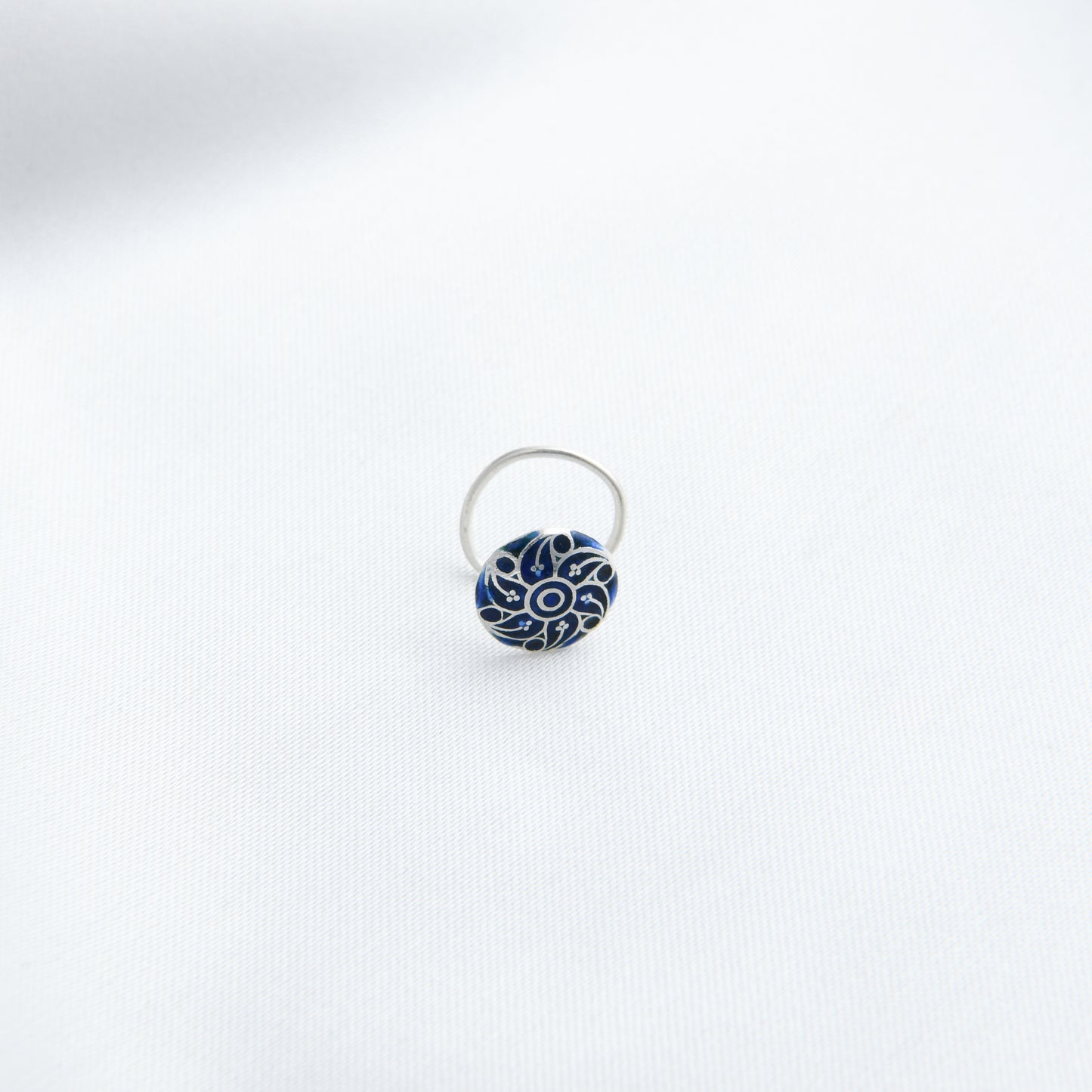 Neel Kanta Blue Meena Nose Pin
