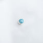 Firozi Meena Silver Nose Pin