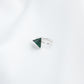 Malachite Triangle Silver Clip On Nose Pin