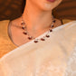 Garnets and Silver Dainty Necklace