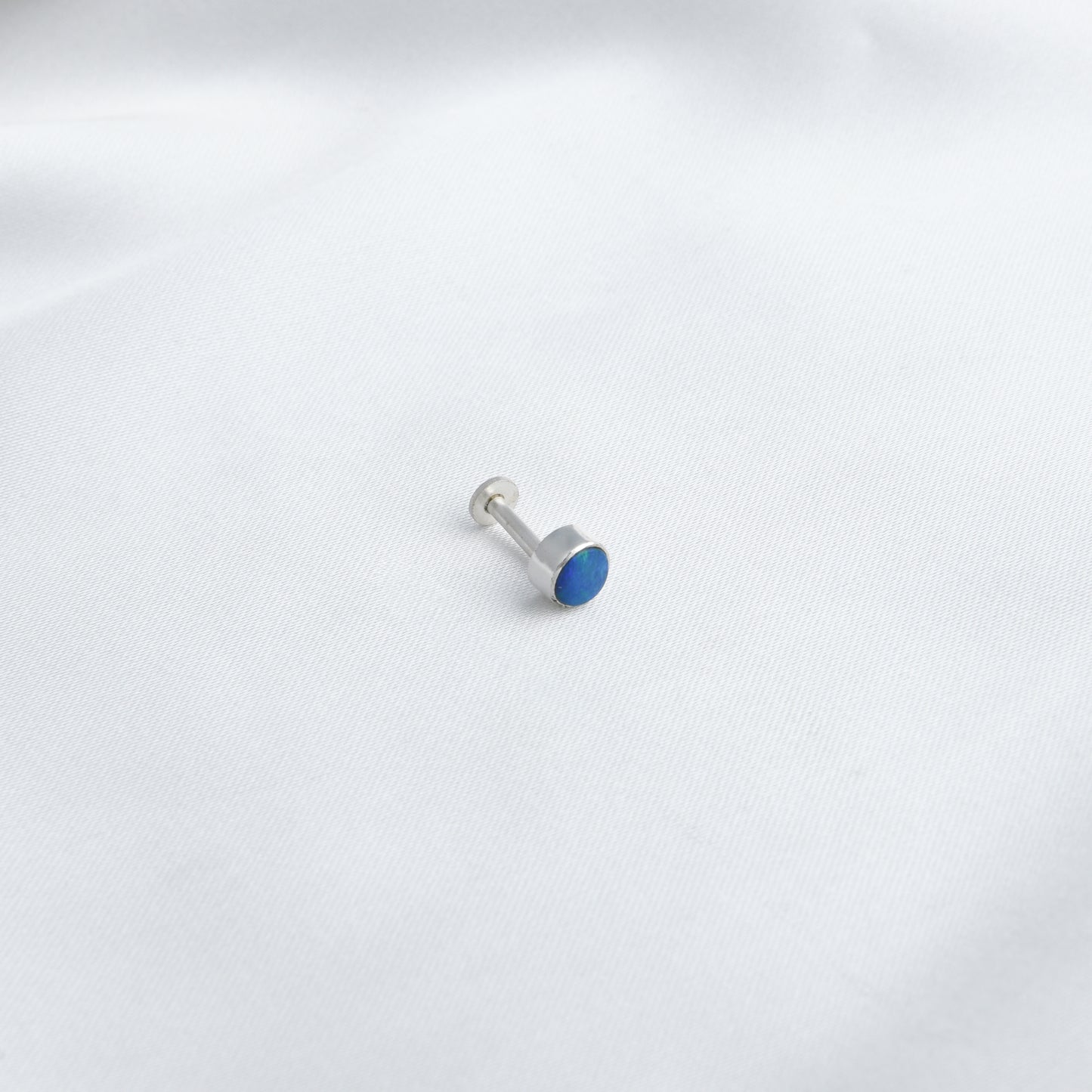 Natural Australian Opal Silver Nose Pin