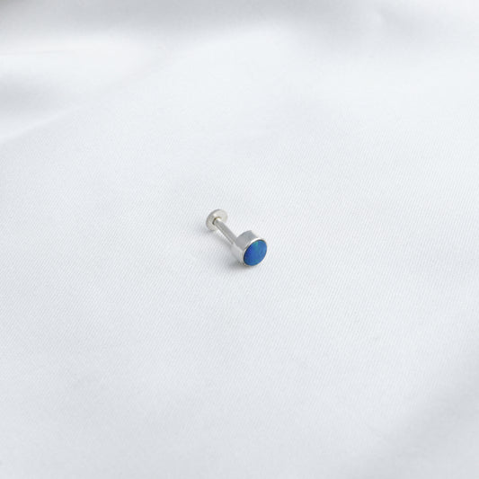 Natural Australian Opal Silver Nose Pin