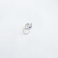 Blue Peacock Silver Nose Pin