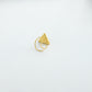 Malachite Triangle Gold Plated Silver Nose Pin