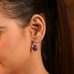 Amethyst C Bend Earrings