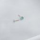 Natural Apatite Silver Nose Pin
