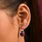 Amethyst C Bend Earrings