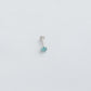 Natural Apatite Silver Nose Pin
