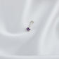 Natural Amethyst Silver Nose pin