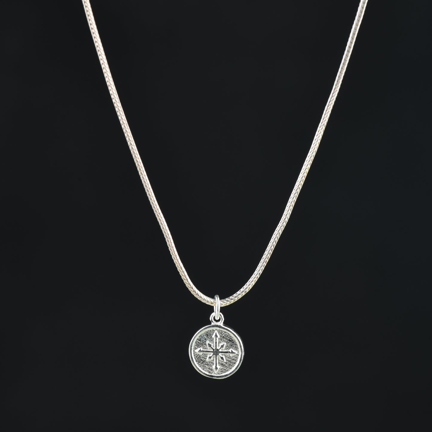 Compass Silver Necklace