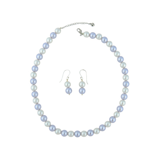 Lavender Romance Pearl Necklace Set