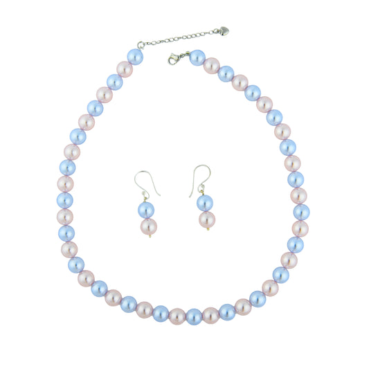 Sunset On Sea Pearls Necklace Set