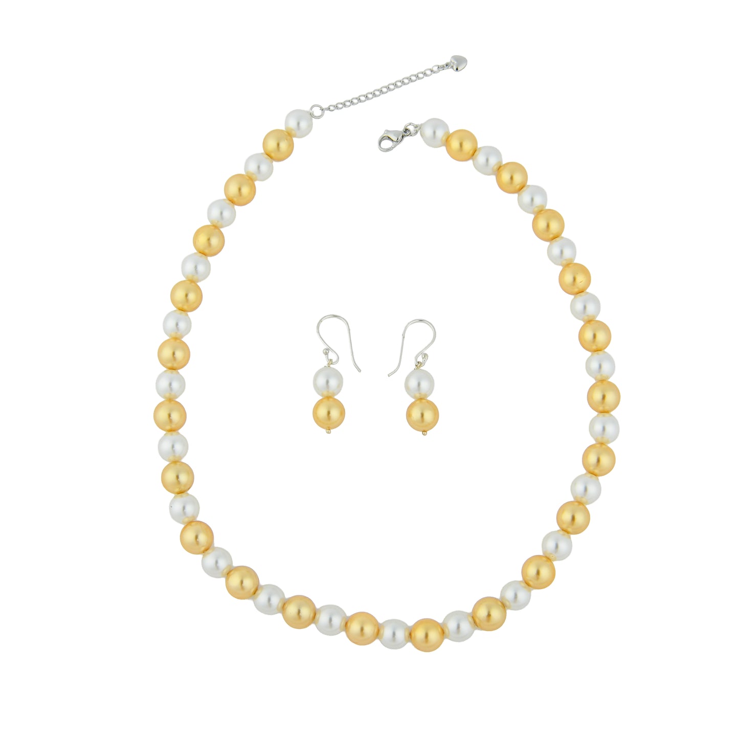 Golden Glow Pearl Necklace Set