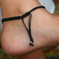 Square Beads Black Thread Anklet