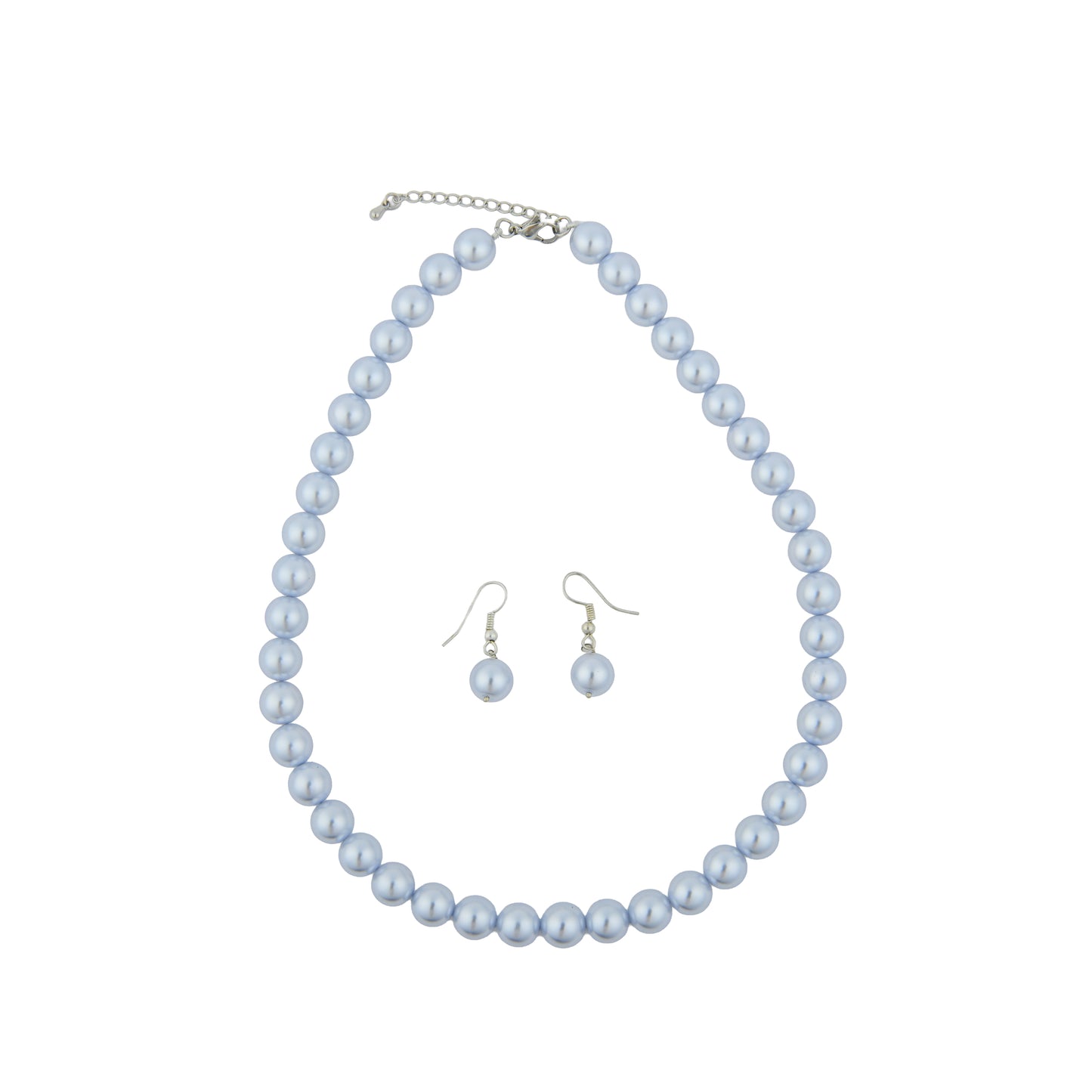 Pink Lavender Pearls Necklace Set