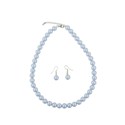 Pink Lavender Pearls Necklace Set