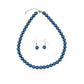 Indigo Blue Pearls Necklace Set