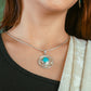 Turquoise Filigree Silver Pendant Earrings Set