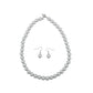 Silver Grey Pearls Necklace Set
