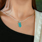 Cupid Arrow Turquoise Silver Necklace Set