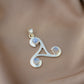 Triskeles Moonstone Silver Pendant