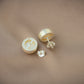 Classic Silver Pearl Studs(12 mm)