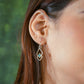 Turquoise Silver Dual Heart Pendant Set