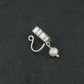 Kundan Mayur Silver Nose Pin