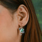 Tail Fish Silver MOP Earrings