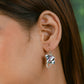 Tail Fish Silver MOP Earrings