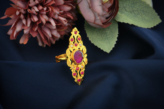 Mahnoor Purani Dilli Gold Plated Silver Ring