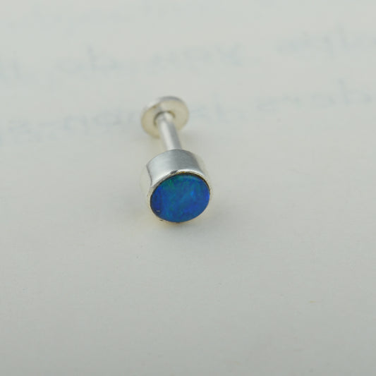 Natural Australian Opal Silver Nose Pin