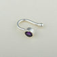 Natural Amethyst Silver Nose pin