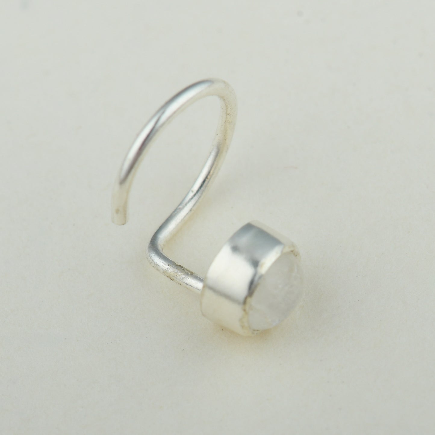 Natural Moonstone Nose Pin