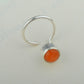 Natural Coral Silver Nose Pin