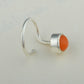 Natural Coral Silver Nose Pin