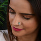 Rain Forest CZ Silver Nose Pin