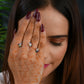 Rainbow CZ Silver Nose Pin